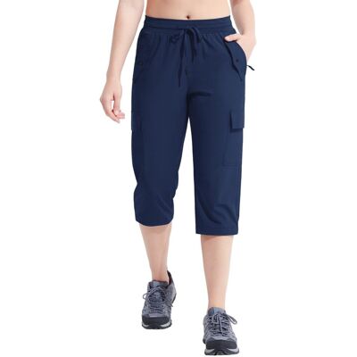 Inny producent Damskie Spodnie 3/4 Cargo Trekkingowe Sportowe Wodoodporne Granatowe M Inny producent Damskie Spodnie 3/4 Cargo Trekkingowe Sportowe Wodoodporne Granatowe M