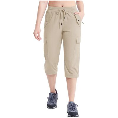 Inny producent Damskie Spodnie 3/4 Cargo Trekkingowe Wodoodporne Sportowe Capri Beżowe M Inny producent Damskie Spodnie 3/4 Cargo Trekkingowe Wodoodporne Sportowe Capri Beżowe M