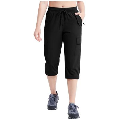 Inny producent Damskie Spodnie 3/4 Cargo Trekkingowe Wodoodporne Sportowe Capri Czarne XXL Inny producent Damskie Spodnie 3/4 Cargo Trekkingowe Wodoodporne Sportowe Capri Czarne XXL