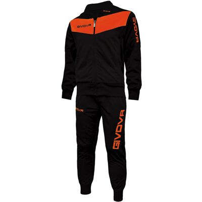 Dres Givova Tuta Visa Fluo Czarno-Pomarańczowy Tr018f 1028 Dres Givova Tuta Visa Fluo Czarno-Pomarańczowy Tr018f 1028