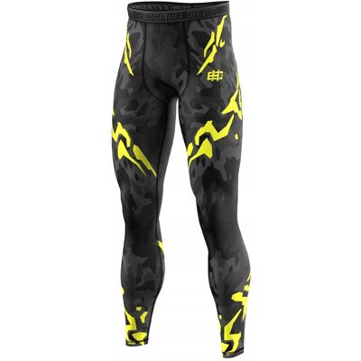Extreme Hobby Legginsy Black Panther Czarno-Żółte L Extreme Hobby Legginsy Black Panther Czarno-Żółte L