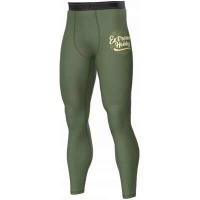 Extreme Hobby Legginsy Męskie BADGE khaki M Extreme Hobby Legginsy Męskie BADGE khaki M
