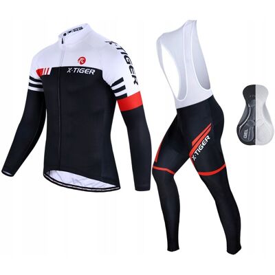 X-Tiger Getry Spodnie Rowerowe Kamizelka Ocieplany Zestaw Męski Wkładka Żelowa 3XL X-Tiger Getry Spodnie Rowerowe Kamizelka Ocieplany Zestaw Męski Wkładka Żelowa 3XL