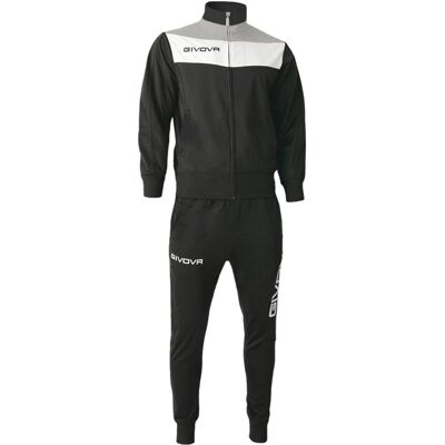 Givova, Dres piłkarski, Tuta Campo TR024 1027, czarno-szary , rozmiar 3XS Givova, Dres piłkarski, Tuta Campo TR024 1027, czarno-szary , rozmiar 3XS