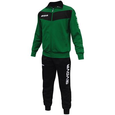 Givova, Dres piłkarski, Tuta Visa TR018 1310, zielono-czarny, rozmiar XXS Givova, Dres piłkarski, Tuta Visa TR018 1310, zielono-czarny, rozmiar XXS