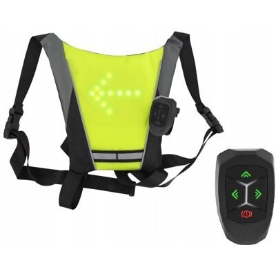 Inny producent Kamizelka Odblaskowa Sygnalizacja Led Kierunkowskazy +pilot Hulajnoga Rower / Umledbag2 Inny producent Kamizelka Odblaskowa Sygnalizacja Led Kierunkowskazy +pilot Hulajnoga Rower / Umledbag2