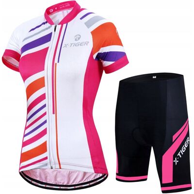 X-Tiger Komplet Rowerowy Termoaktywny Z Wkładką Damski NA LATO DOPASOWANY Żel 4XL X-Tiger Komplet Rowerowy Termoaktywny Z Wkładką Damski NA LATO DOPASOWANY Żel 4XL