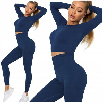 Luvu Komplet zestaw sportowy legginsy bezszwowe + top - L Luvu Komplet zestaw sportowy legginsy bezszwowe + top - L