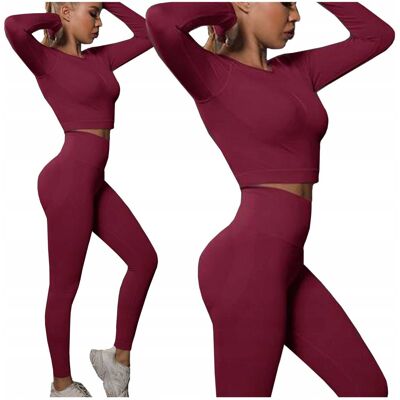 Luvu Komplet zestaw sportowy legginsy bezszwowe + top - M Luvu Komplet zestaw sportowy legginsy bezszwowe + top - M