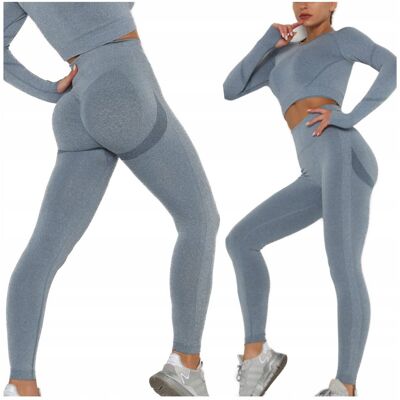 Luvu Komplet zestaw sportowy legginsy bezszwowe + top - S Luvu Komplet zestaw sportowy legginsy bezszwowe + top - S