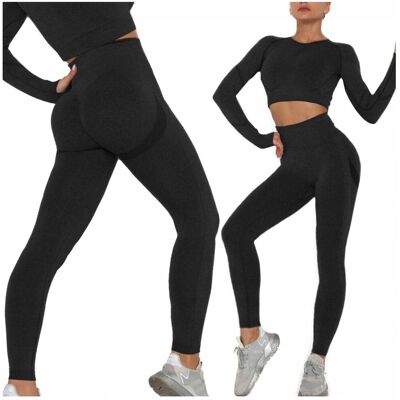 Luvu Komplet zestaw sportowy legginsy bezszwowe + top - XL Luvu Komplet zestaw sportowy legginsy bezszwowe + top - XL