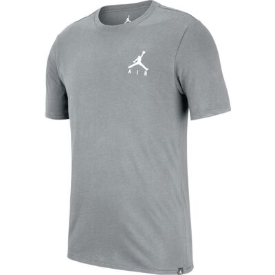 Szara koszulka Jordan Jumpman Air - Sportowa, Swobodna, Ikoniczna Szara koszulka Jordan Jumpman Air - Sportowa, Swobodna, Ikoniczna