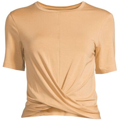 Koszulka CASALL Delight Short Wrap Tee beżowy Koszulka CASALL Delight Short Wrap Tee beżowy
