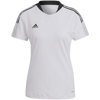 Koszulka damska adidas Tiro 21 Training Jersey biała GM7580-XS Koszulka damska adidas Tiro 21 Training Jersey biała GM7580-XS