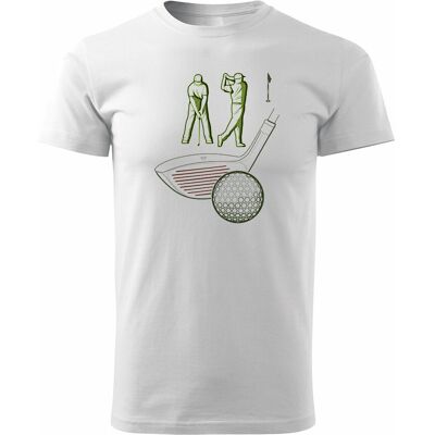 TUCANOS Koszulka golfowa do golfa z golfem golf golfista męska biała REGULAR-L TUCANOS Koszulka golfowa do golfa z golfem golf golfista męska biała REGULAR-L