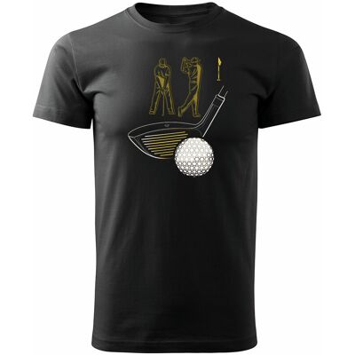 TUCANOS Koszulka golfowa do golfa z golfem golf golfista męska czarna REGULAR-S TUCANOS Koszulka golfowa do golfa z golfem golf golfista męska czarna REGULAR-S