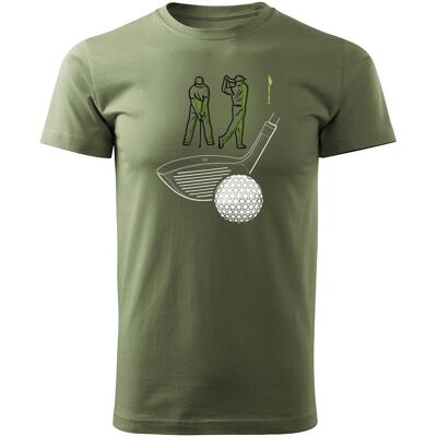 TUCANOS Koszulka golfowa do golfa z golfem golf golfista męska khaki REGULAR-XL TUCANOS Koszulka golfowa do golfa z golfem golf golfista męska khaki REGULAR-XL