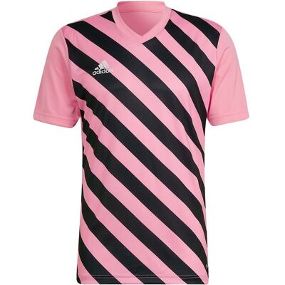 Koszulka męska adidas Entrada 22 Graphic Jersey różowo-czarna HC2633-XL Koszulka męska adidas Entrada 22 Graphic Jersey różowo-czarna HC2633-XL