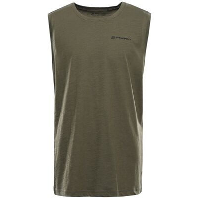 Koszulka męska bawełniana bez rękawów Alpine Pro Quaret 2 k.khaki r.XL Koszulka męska bawełniana bez rękawów Alpine Pro Quaret 2 k.khaki r.XL
