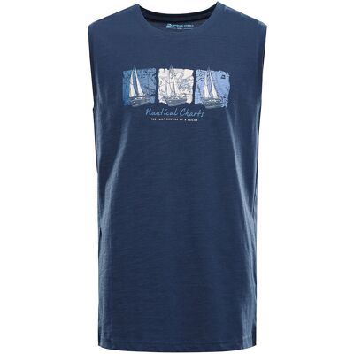 Koszulka męska bawełniana bez rękawów Alpine Pro Quaret 2 k.niebieski r.2XL Koszulka męska bawełniana bez rękawów Alpine Pro Quaret 2 k.niebieski r.2XL