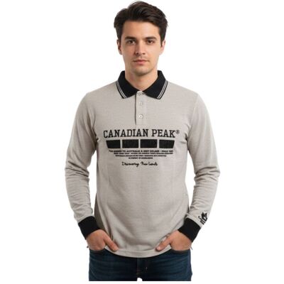Inny producent Koszulka męska Canadian Peak Kinstar bawełniana polo szara-S Inny producent Koszulka męska Canadian Peak Kinstar bawełniana polo szara-S