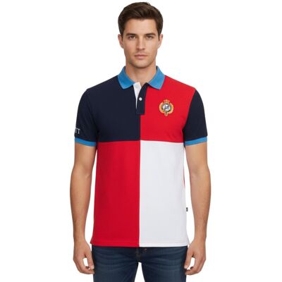 Koszulka męska Hackett London Quad Polo bawełniana klasyczna-M Koszulka męska Hackett London Quad Polo bawełniana klasyczna-M