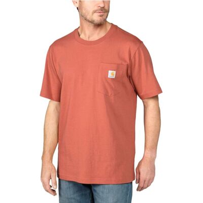 Koszulka Męska T-Shirt Carhartt Heavyweight Pocket K87 Q53 Terracotta - Xs Koszulka Męska T-Shirt Carhartt Heavyweight Pocket K87 Q53 Terracotta - Xs