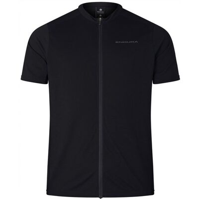 Koszulka rowerowa Endura Loop S/S Zipped Jersey Black - XXL Koszulka rowerowa Endura Loop S/S Zipped Jersey Black - XXL