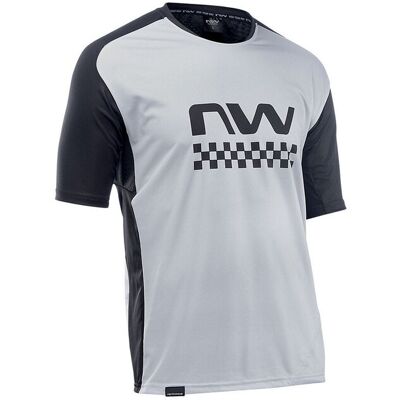 Koszulka rowerowa NORTHWAVE EDGE Jersey - szary/czarny M Koszulka rowerowa NORTHWAVE EDGE Jersey - szary/czarny M