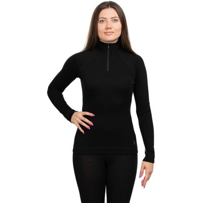Koszulka Smartwool Classic Thermal Merino Base Layer 1/4 Zip Women-Black S Koszulka Smartwool Classic Thermal Merino Base Layer 1/4 Zip Women-Black S