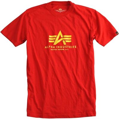 Koszulka T-Shirt Alpha Industries Basic 100501-328 - Czerwony Żółty - Xl Koszulka T-Shirt Alpha Industries Basic 100501-328 - Czerwony Żółty - Xl