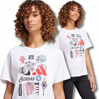 KOSZULKA T-SHIRT DAMSKA BAWEŁNIANA SPORTOWA ADIDAS WYGODNA BIAŁA CASUAL L KOSZULKA T-SHIRT DAMSKA BAWEŁNIANA SPORTOWA ADIDAS WYGODNA BIAŁA CASUAL L