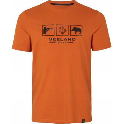 Koszulka T-Shirt Myśliwska Seeland Lanner Gold Flame L Koszulka T-Shirt Myśliwska Seeland Lanner Gold Flame L