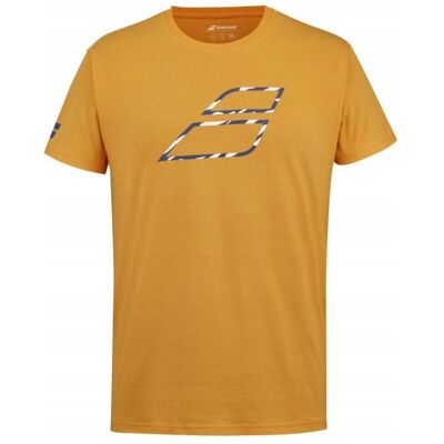Koszulka tenisowa Babolat Exercise Big Flag Tee Men pomarańczowa XXL Koszulka tenisowa Babolat Exercise Big Flag Tee Men pomarańczowa XXL