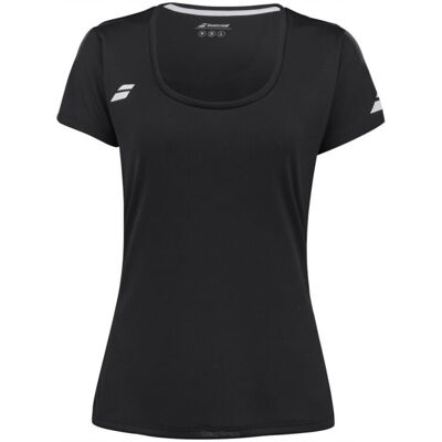 Koszulka tenisowa damska Babolat Play Cap Sleeve czarna S Koszulka tenisowa damska Babolat Play Cap Sleeve czarna S