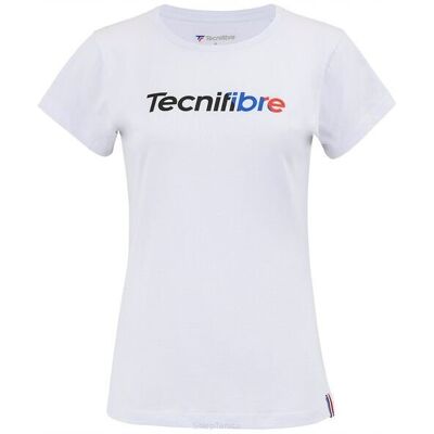 Koszulka Tenisowa Damska Tecnifibre Club Cotton Tee Biała Xs Koszulka Tenisowa Damska Tecnifibre Club Cotton Tee Biała Xs