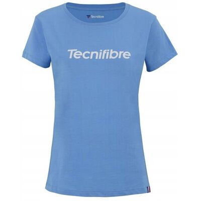 Koszulka Tenisowa Damska Tecnifibre Club Cotton Tee Niebieska Xs Koszulka Tenisowa Damska Tecnifibre Club Cotton Tee Niebieska Xs