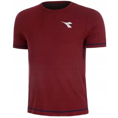 Koszulka Tenisowa Diadora Ss T-Shirt Stratouno Bordowa S/m Koszulka Tenisowa Diadora Ss T-Shirt Stratouno Bordowa S/m