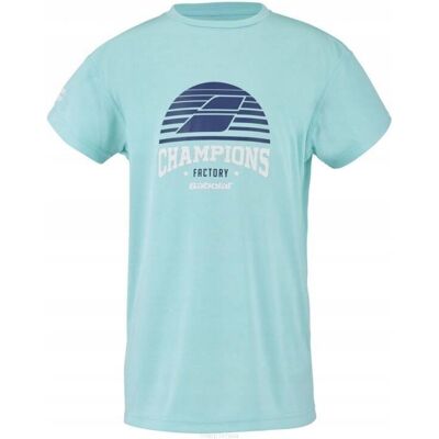 Koszulka tenisowa juniorska Babolat Exercise Graphic Tee Boy- Angel Blue 8-10 lat Koszulka tenisowa juniorska Babolat Exercise Graphic Tee Boy- Angel Blue 8-10 lat