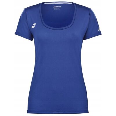 Koszulka tenisowa juniorska Babolat Play Cap Sleeve Top Girl granatowa 6-8 Koszulka tenisowa juniorska Babolat Play Cap Sleeve Top Girl granatowa 6-8
