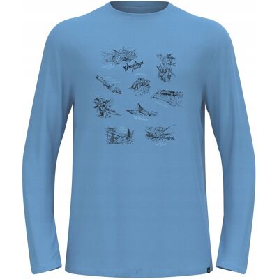 Koszulka z długim rękawem męska ODLO Merino 200 Tourist T-Shirt XXL Koszulka z długim rękawem męska ODLO Merino 200 Tourist T-Shirt XXL