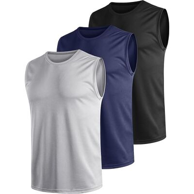 Inny producent Koszulki Bez Rękawów Męskie Sportowe Oddychające 3szt 4XL Bieganie Fitness Inny producent Koszulki Bez Rękawów Męskie Sportowe Oddychające 3szt 4XL Bieganie Fitness