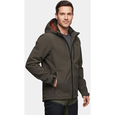 Kurtka męska softshell Alpinus Roignais brąz wodoszczelne zamki, 10000 oddychalność, wodoodpornośćz kapturem odpianany S Kurtka męska softshell Alpinus Roignais brąz wodoszczelne zamki, 10000 oddychalność, wodoodpornośćz kapturem odpianany S