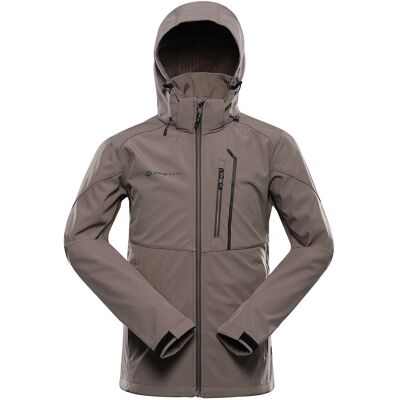 Kurtka męska trekkingowa softshell Alpine Pro Hoor 2 k.brązowy r.S Kurtka męska trekkingowa softshell Alpine Pro Hoor 2 k.brązowy r.S
