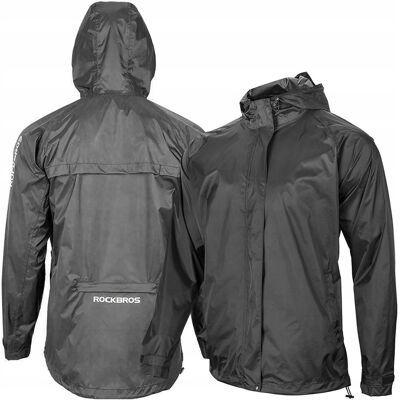 KURTKA PRZECIWDESZCZOWA ROCKBROS YPY013BK3XL ODDYCHAJĄCA WIATROODPORNA XXXL - CZARNA KURTKA PRZECIWDESZCZOWA ROCKBROS YPY013BK3XL ODDYCHAJĄCA WIATROODPORNA XXXL - CZARNA