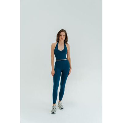 Legginsy bezszwowe modelujące do jogi, fitness, pilates Moonholi MALIBU EVENINGS - cobalt blue s Legginsy bezszwowe modelujące do jogi, fitness, pilates Moonholi MALIBU EVENINGS - cobalt blue s