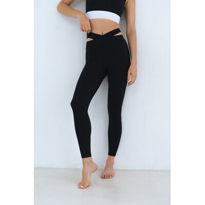 Moonholi Legginsy do jogi Belly Button - black sky m Moonholi Legginsy do jogi Belly Button - black sky m