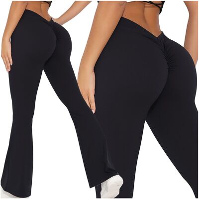 Luvu Legginsy sportowe DZWONY siłownia fitness wysoki stan marszczenia - L Luvu Legginsy sportowe DZWONY siłownia fitness wysoki stan marszczenia - L
