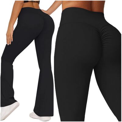 Luvu Legginsy sportowe DZWONY siłownia fitness wysoki stan marszczenia - M Luvu Legginsy sportowe DZWONY siłownia fitness wysoki stan marszczenia - M