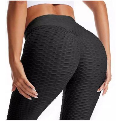 Luvu Legginsy sportowe push up wysoki stan karbowane -M Luvu Legginsy sportowe push up wysoki stan karbowane -M